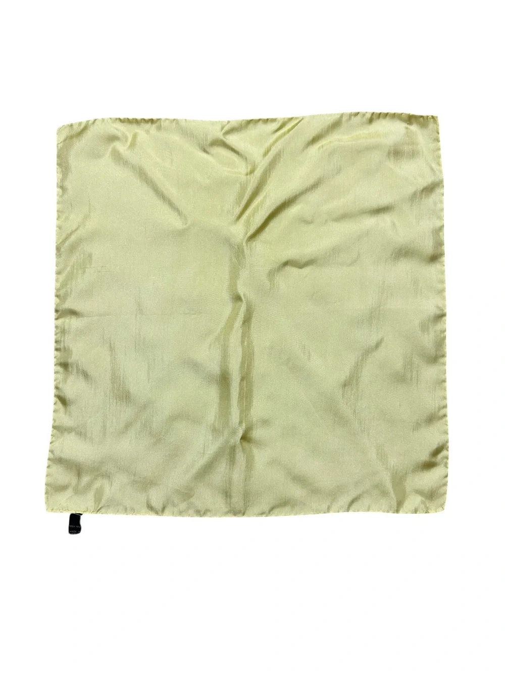J Crew Italian Silk Pocket Square Light Pale Yellow Butter Gold Solid Italy 17”